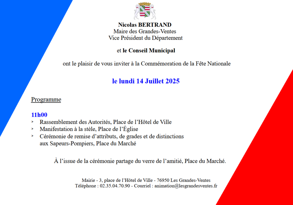 Invitation 14 Juillet 2025